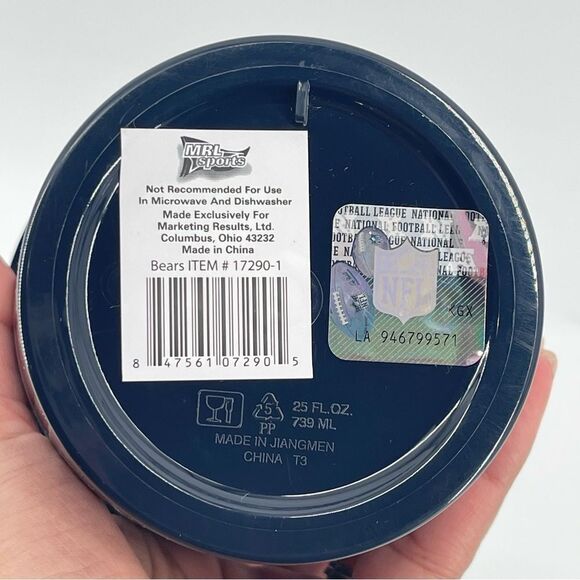 NFL Chicago Bears Logo Team Spirit 2-Pack Navy Plastic Drinking Cups 25 fl oz - Picture 5 of 7